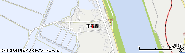 青森県つがる市稲垣町繁田（千代森）周辺の地図