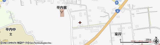 青森県平内町（東津軽郡）沼館周辺の地図