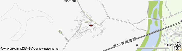 青森県平内町（東津軽郡）盛田（塚ノ越）周辺の地図