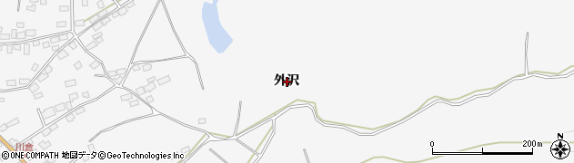 青森県五所川原市金木町川倉（外沢）周辺の地図