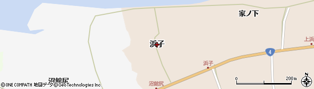 青森県平内町（東津軽郡）浜子周辺の地図