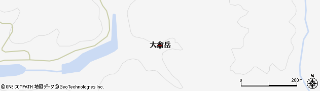 青森県五所川原市金木町川倉（大倉岳）周辺の地図