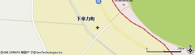 青森県つがる市下車力町周辺の地図