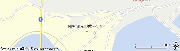青森県平内町（東津軽郡）福館（雷電林）周辺の地図