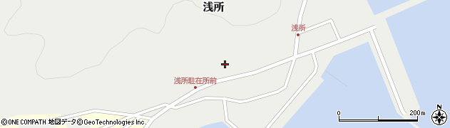 青森県平内町（東津軽郡）浅所（雷電林）周辺の地図