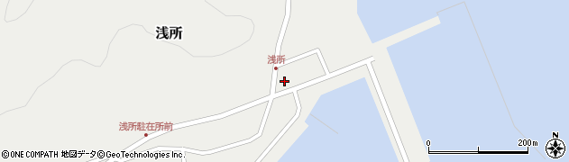 青森県平内町（東津軽郡）浅所（浅所）周辺の地図