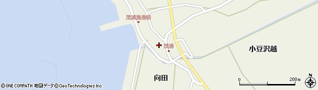 青森県平内町（東津軽郡）茂浦（向田）周辺の地図