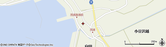 青森県平内町（東津軽郡）茂浦（水下）周辺の地図