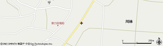 青森県つがる市車力町（宮元）周辺の地図