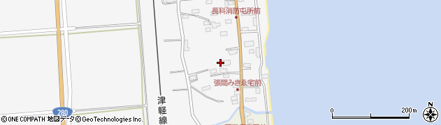 青森県蓬田村（東津軽郡）長科（浦田）周辺の地図