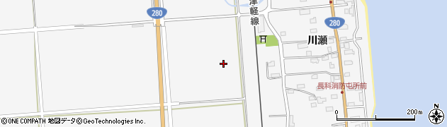 青森県蓬田村（東津軽郡）長科周辺の地図