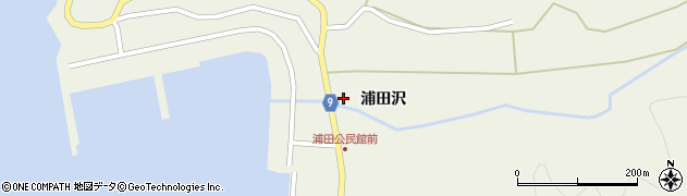 青森県平内町（東津軽郡）茂浦（浦田沢）周辺の地図