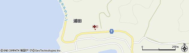 青森県東津軽郡平内町茂浦浦田周辺の地図