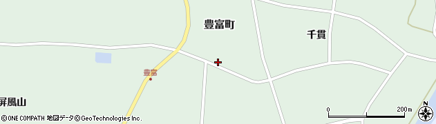 青森県つがる市豊富町周辺の地図