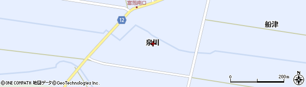 青森県つがる市富萢町泉川周辺の地図