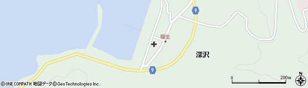 青森県平内町（東津軽郡）稲生（深沢）周辺の地図