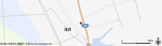 青森県北津軽郡中泊町尾別浅井周辺の地図