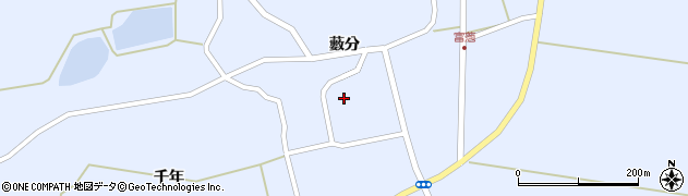 青森県つがる市富萢町藪分50周辺の地図