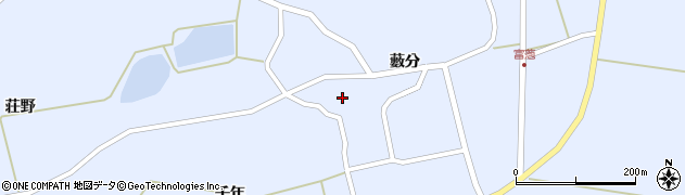青森県つがる市富萢町藪分58周辺の地図