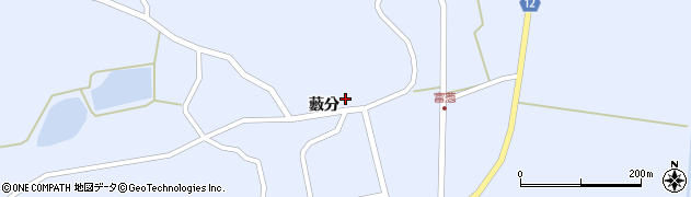 青森県つがる市富萢町藪分40周辺の地図