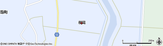 青森県つがる市富萢町（桜見）周辺の地図