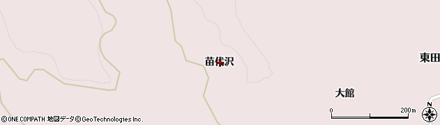 青森県東津軽郡平内町東田沢苗代沢周辺の地図