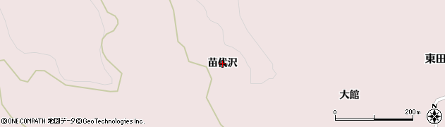 青森県平内町（東津軽郡）東田沢（苗代沢）周辺の地図
