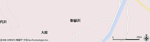 青森県平内町（東津軽郡）東田沢周辺の地図