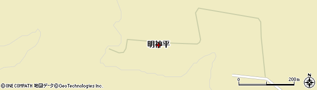 青森県横浜町（上北郡）明神平周辺の地図