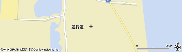 青森県五所川原市十三通行道周辺の地図