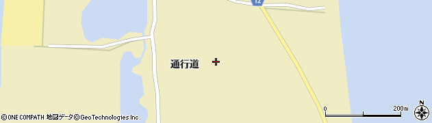 青森県五所川原市十三（通行道）周辺の地図