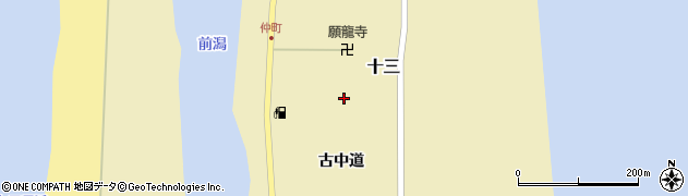 青森県五所川原市十三周辺の地図
