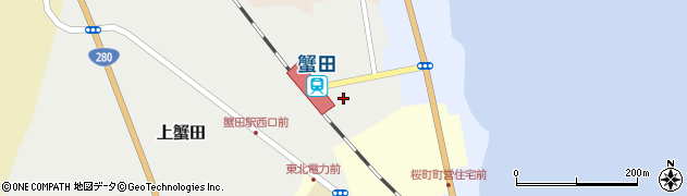 蟹田駅前市場ウェル蟹周辺の地図