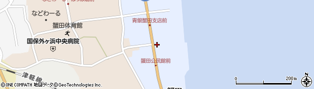 青森県外ヶ浜町（東津軽郡）蟹田周辺の地図