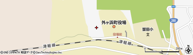 青森県外ヶ浜町（東津軽郡）蟹田桂淵周辺の地図