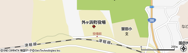 青森県東津軽郡外ヶ浜町周辺の地図