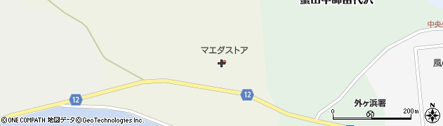 マエダストア蟹田店周辺の地図