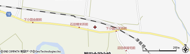 青森県外ヶ浜町（東津軽郡）蟹田小国坂元周辺の地図