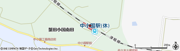 中小国駅周辺の地図