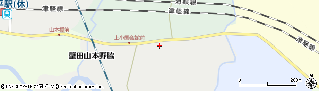 青森県東津軽郡外ヶ浜町蟹田山本野脇36周辺の地図