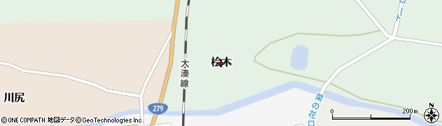 青森県横浜町（上北郡）桧木周辺の地図