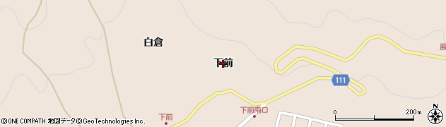 青森県中泊町（北津軽郡）小泊（下前）周辺の地図