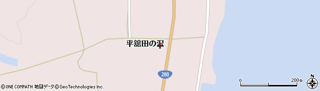 青森県外ヶ浜町（東津軽郡）平舘田の沢周辺の地図