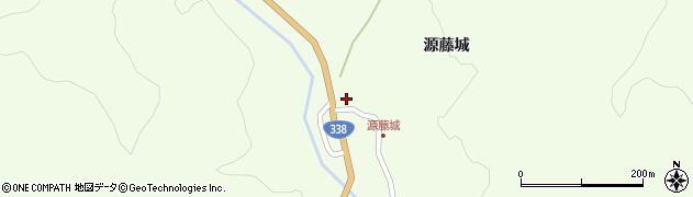 青森県むつ市脇野沢（源藤城）周辺の地図