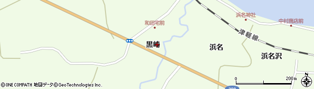 青森県東津軽郡今別町浜名黒崎周辺の地図