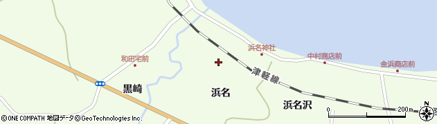 青森県東津軽郡今別町浜名浜名周辺の地図