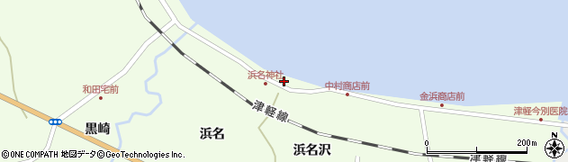 青森県東津軽郡今別町浜名浜名16周辺の地図