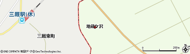 青森県東津軽郡今別町浜名地蔵ケ沢周辺の地図