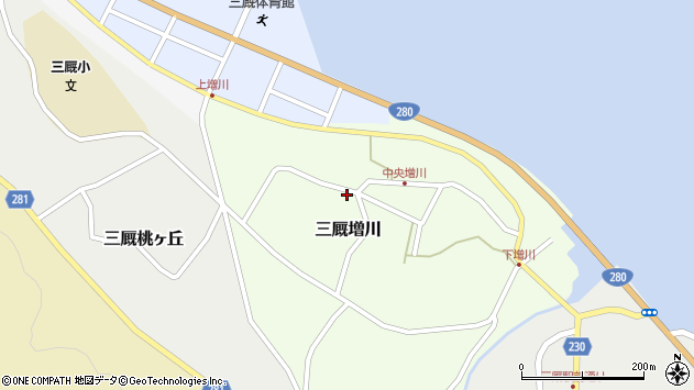 〒030-1734 青森県東津軽郡外ヶ浜町三厩増川の地図