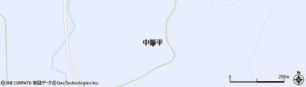 青森県むつ市川内町宿野部（中野平）周辺の地図